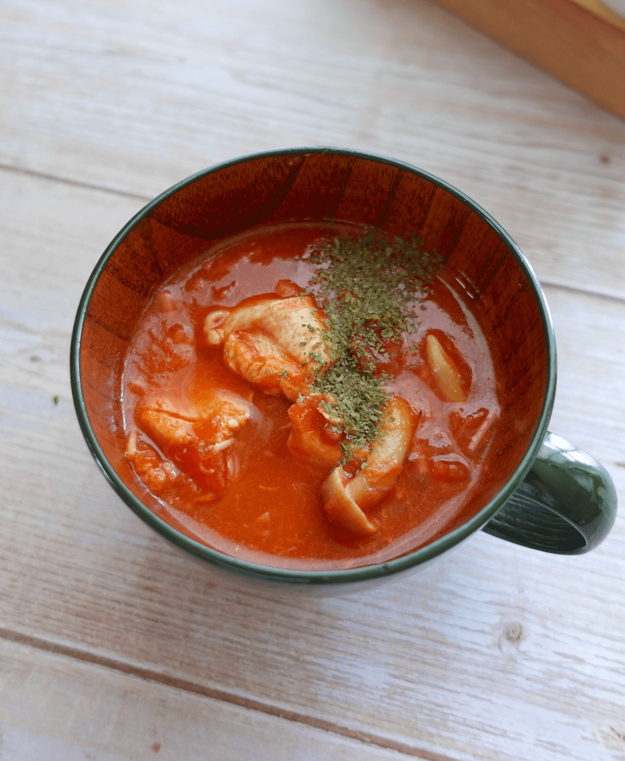 トマト缶でスープ